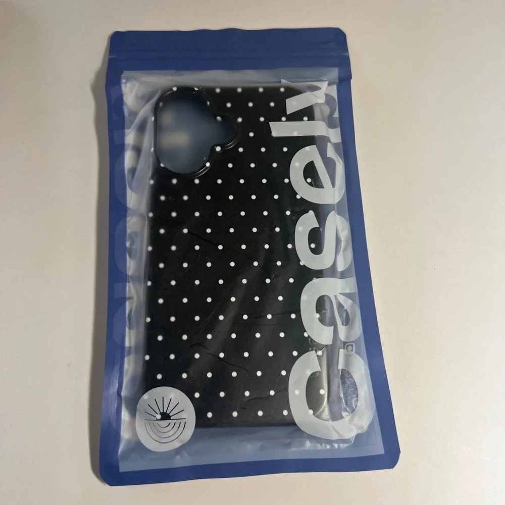 CaselyIphone‎ Case Black White Polka Dot Pattern NIP Mag Safe Protective